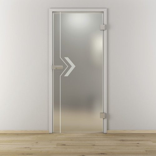NOVADOORS Glasdrehtür NOVA 599, matt transparent, B: 83,4 cm, H: 197,2 cm, T: 33,1 cm - Bild 1