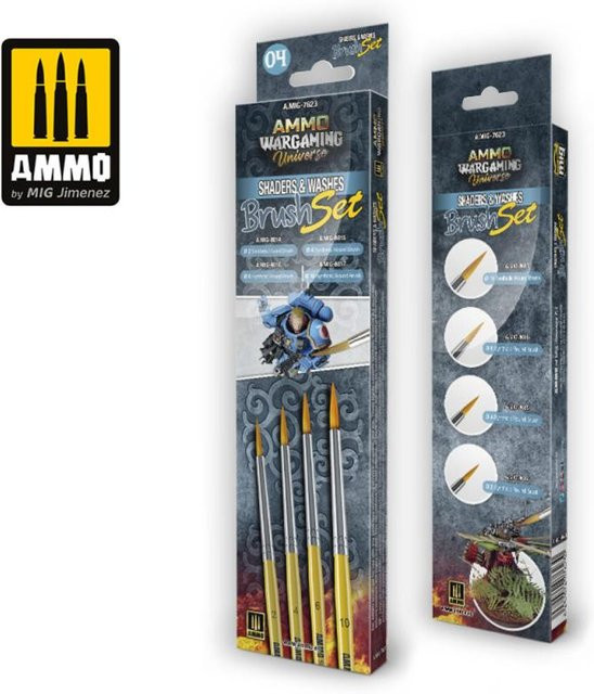 AMMO Shaders & Washes Brush Set, Zubehör, Bunt / Mehrfarbig - Bild 1
