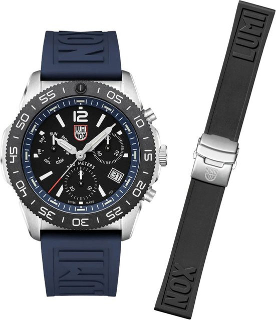 Luminox Chronograph, Herren, Edelstahl, Quarz, 44 mm, Schwarz, 20 ATM - Bild 1