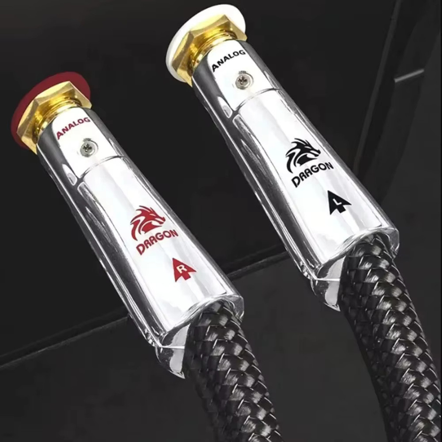 Dragon RCA-Kabel PSS Pure Silver Audiophile HiFi-Audio-Verbindungskabel in Silber - Bild 6
