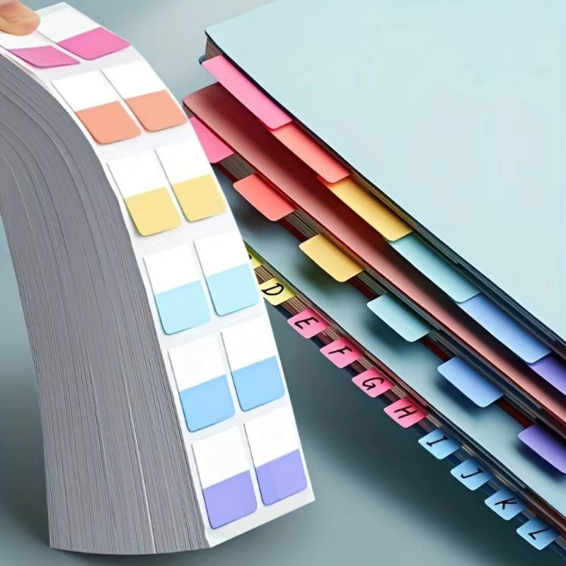 240 Stück beschreibbare Kunststoff-Indexetiketten in Multicolour als wiederverwendbare Seitenmarkierungen für dein Büromanagement - Bild 3