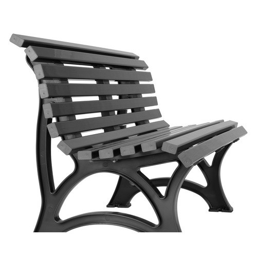 Blome-Tillmann 3er-Bank Helgoland Gartenbank aus Kunststoff in Graphitgrau, B/T/H: 150 x 64 x 80 cm - Bild 3