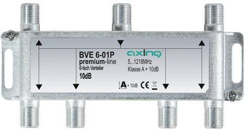 Axing Kabel-TV Verteiler 6-fach 5 - 1218MHz in Silber - Bild 1