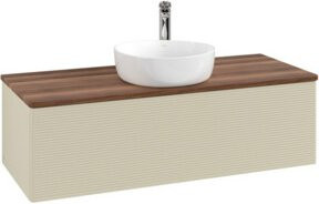 V&B Waschtischunterschrank Antao mit Frontstruktur in Weiss, B/T/H: 120 x 50 x 50 cm - Bild 1