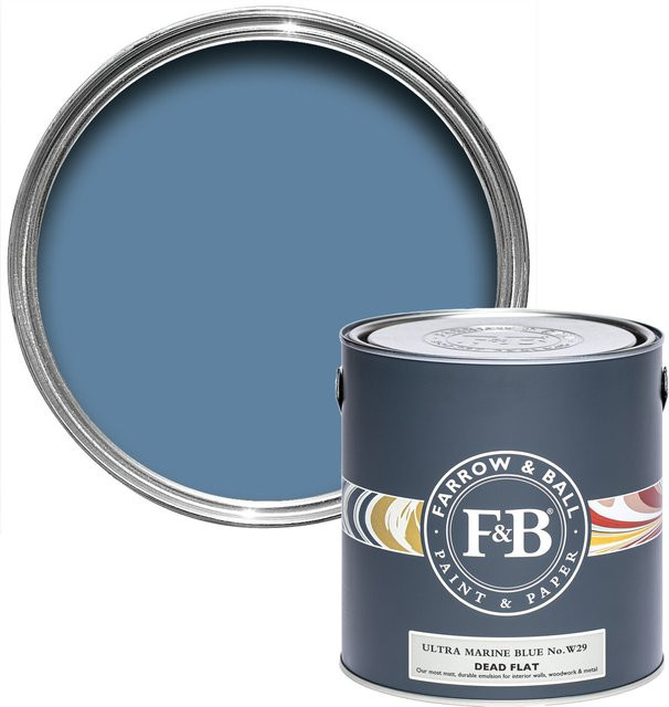 Farrow & Ball Dead Flat Wandfarbe Ultra Marine Blue W29, 5 l - Bild 1