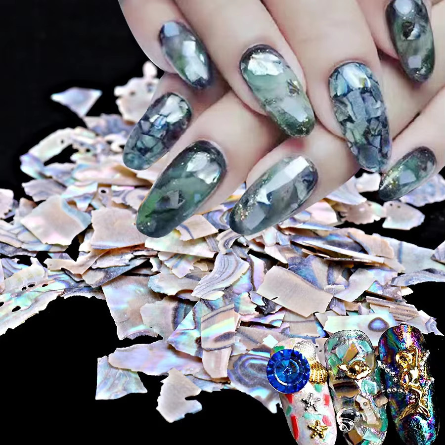 Art lalic Nail Art Muscheln, Abalone-Flocken, 5 g, schimmernd - Bild 5