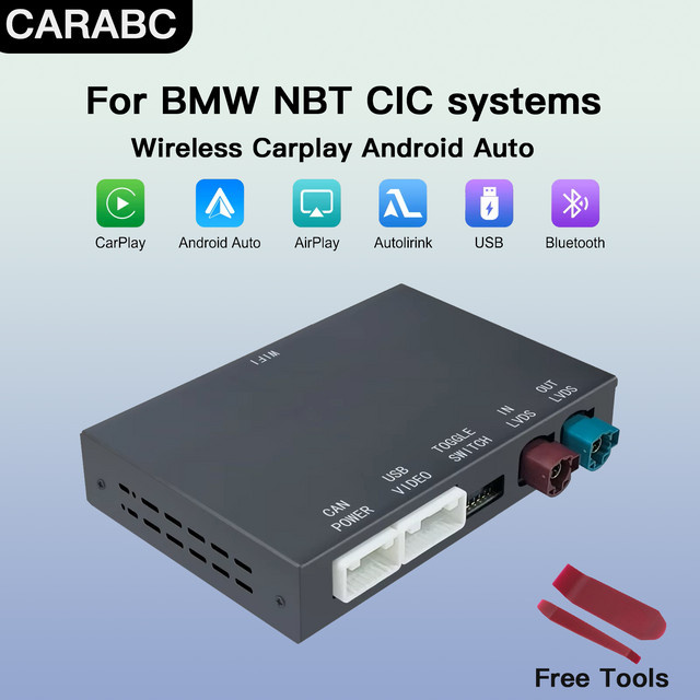 CARABC Wireless CarPlay Adapter für BMW NBT und CIC Systeme in Schwarz - Bild 1