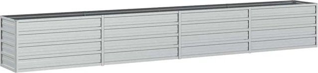 DELUKE Hochbeet OSKAR aus verzinktem Stahl in Silber, B/T/H: 320 x 40 x 45 cm - Bild 1