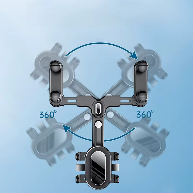 KINGSHAN Auto-Handyhalterung in Schwarz mit einziehbarem und faltbarem AR-Navigationshalterung und drehbarer Funktion für Fahrzeuge - Bild 3