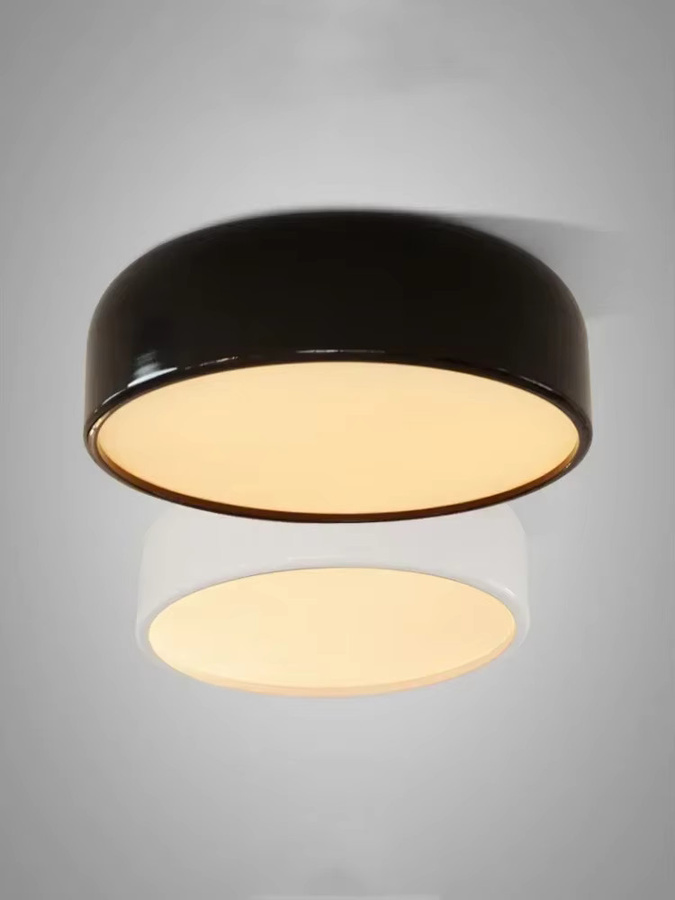 JIANKEXING Smithfield LED Deckenleuchte in Schwarz, minimalistisches rundes Design für Wohnzimmer, Esszimmer oder Schlafzimmer, warmweißes Licht - Bild 2