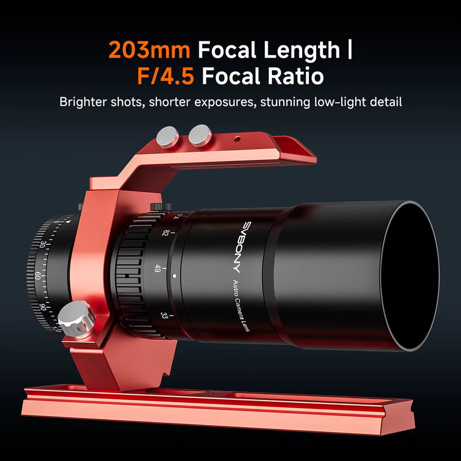 Svbony SV545 Astronomisches Teleskop APO Petzval Refraktor 203 mm f/4,5 mit FMC-Objektiv und 360 Grad Rotator für Deep-Sky Imaging - Bild 2