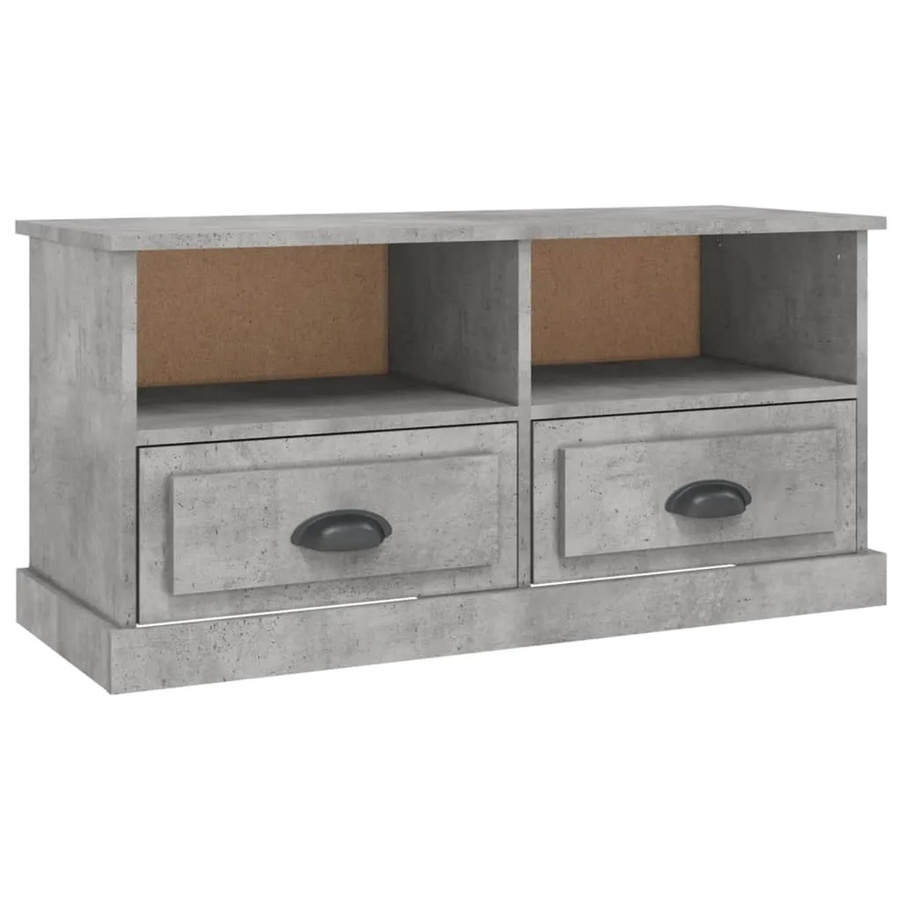 vidaXL TV-Schrank aus Holzwerkstoff in Betongrau, B/T/H: 93 x 35,5 x 45 cm - Bild 2