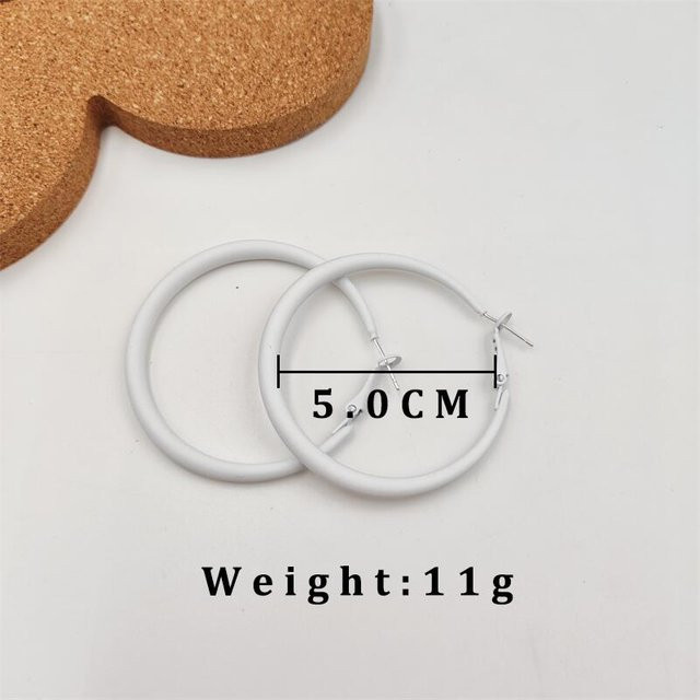 Creolen Messing, Bunt, 5 cm, Damen - Bild 1