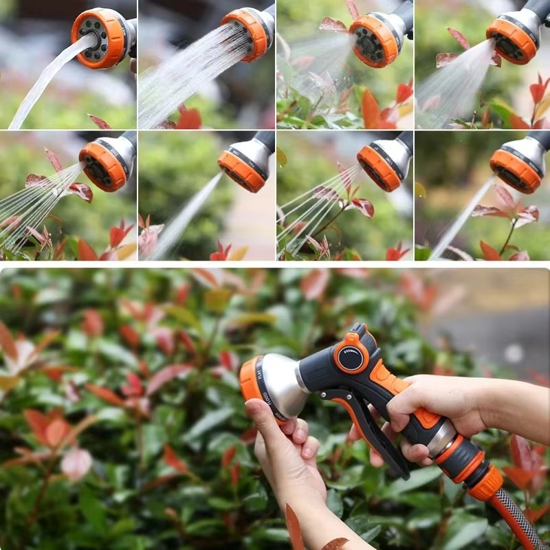 FLOWERS SPRAL Hochdruck-Wasserspritze mit Schaumwasserflasche für Autowäsche und Gartenbewässerung in Schwarz-Orange - Bild 3