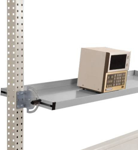 Manuflex AS1718.9006 Neigbare Ablagekonsole für PACKPOOL Packtische in Grau/Silber, Nutztiefe: 34,5 cm, für Tischbreite: 175 cm - Bild 1