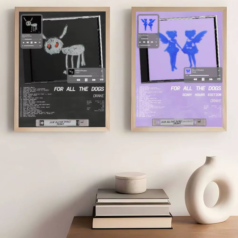Vintage Film- und Musikposter im Retro-Stil aus braunem Kraftpapier für Hundefans als DIY-Wanddekoration oder Tischaufstellung - Bild 3