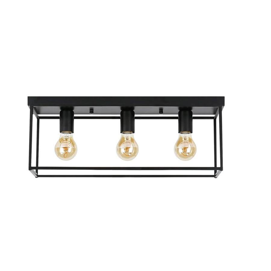 NETTLIFE Deckenleuchte aus Metall in Schwarz im Industrial-Design mit E27 Fassung, Breite: 60 cm - Bild 2