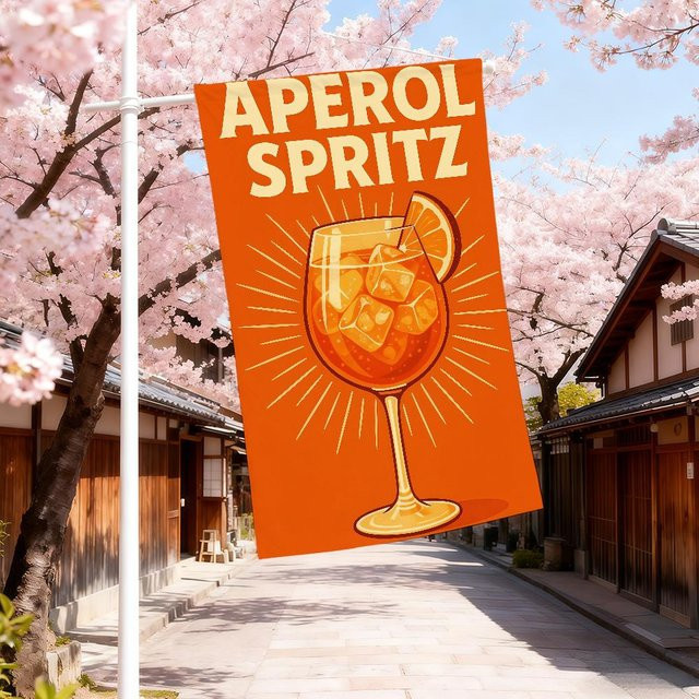 Beau Maison Spritzflagge für Garten und Outdoor-Partys, Orange, B: 40 cm, H: 60 cm - Bild 1