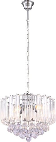 GLOBO LIGHTING Kronleuchter MINNESOTA in Chrom, modern und rund, E14 - Bild 1