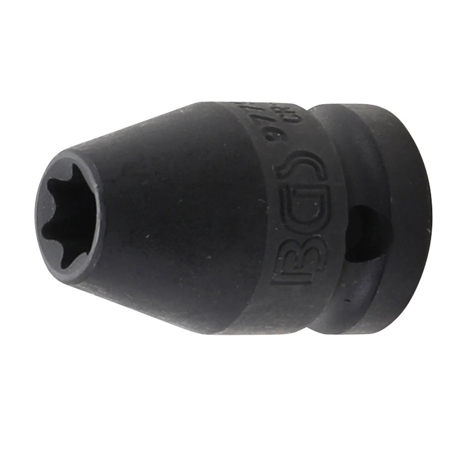 BGS Kraft-Steckschlüssel-Einsatz E-Profil 9779-12 mit 12,5 mm (1/2 Zoll) Antrieb, SW E12, schwarz - Bild 2
