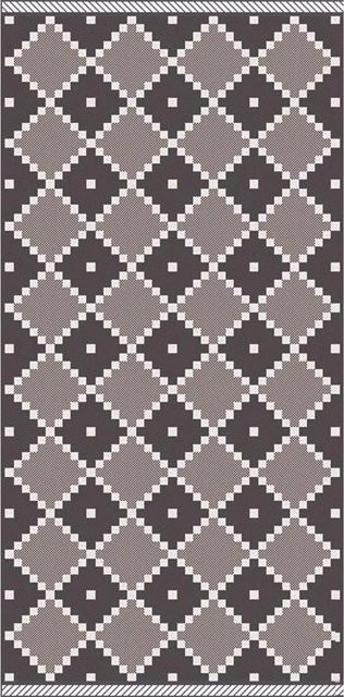 Modern Living Flachwebeteppich Phoenix 1 in Grau und Anthrazit, B/T: 80 x 150 cm - Bild 1