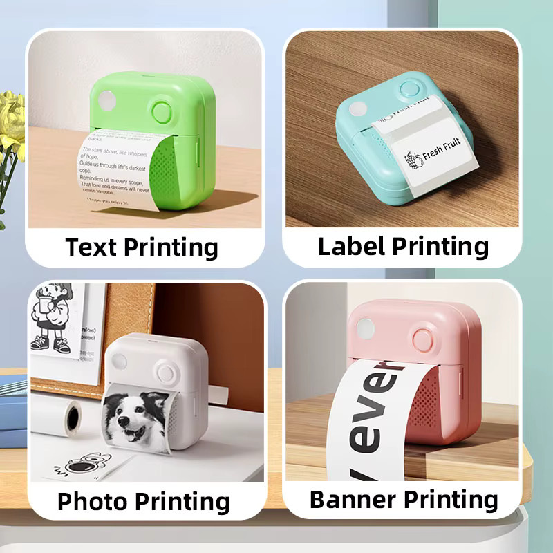 Dolewa D3 Tragbarer Thermopapier Mini-Drucker für Etiketten und Fotodruck - Bild 2