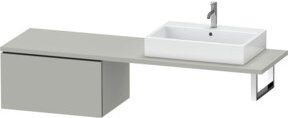 Duravit L-Cube Unterschrank in Beton-Grau matt mit einem Auszug, Wandmontage - Bild 1