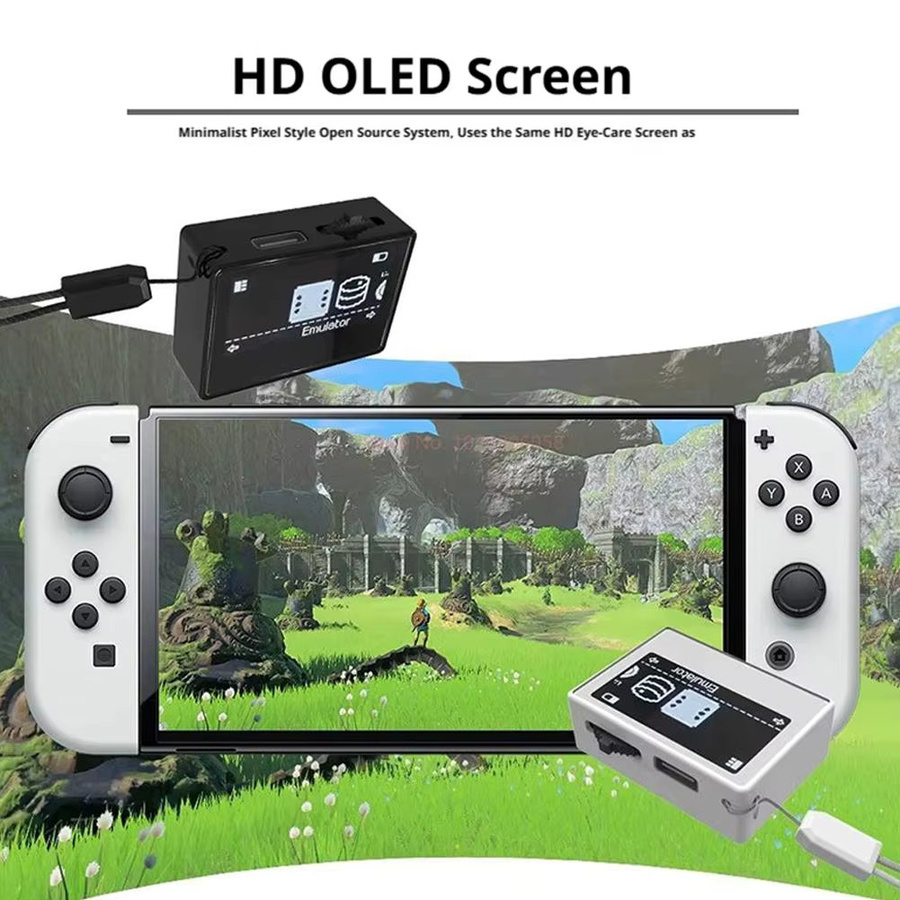 INFC Pixl Amiibo Emulator für Nintendo Switch mit OLED High-Definition Display und Smart Analog Linkage in Schwarz - Bild 2