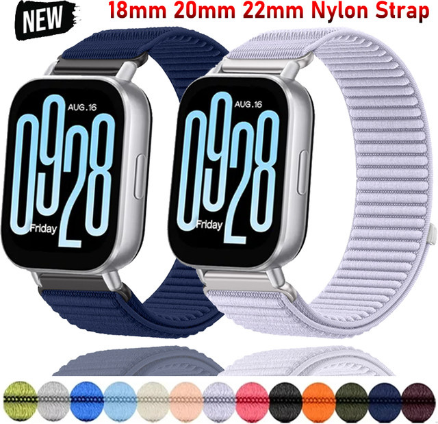 Uhrenarmband Nylon, Weiß, Unisex, 18mm 20mm 22mm - Bild 1