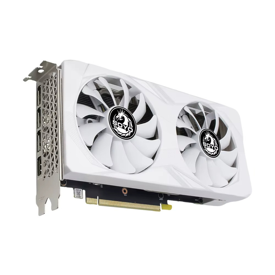 SOYO NVIDIA GeForce RTX 3070 Grafikkarte mit 8 GB GDDR6 Speicher, PCIe 4.0 x16, HDMI und DisplayPort, Weiß - Bild 2