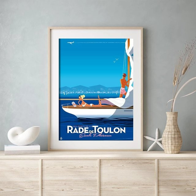 Monsieur Z Toulon Poster Leinwand Wandkunst im Scandinavian Stil für deine Home Dekoration - Bild 1
