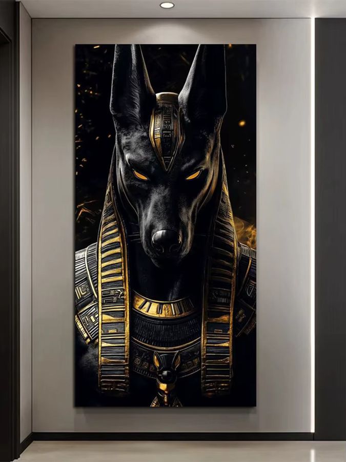 DIY Diamant-Malerei-Set Anubis Symbol mit Full Drill Mosaik-Stickerei in Schwarz und Gold, B/H: 100 x 200 cm - Bild 2