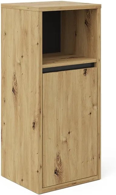 Vicco Midischrank Viola Badschrank aus Eiche und Anthrazit mit offenen Regalfächern, B/T/H: 38 x 33 x 80 cm - Bild 2