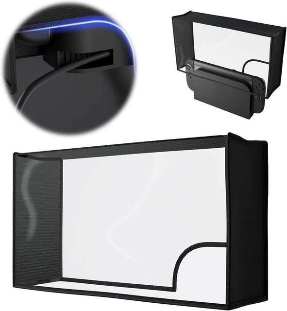 Nintendo Switch 2 Staubschutz Set in Schwarz für Konsole und Dock zum Schutz vor Kratzern und Verschüttungen - Bild 1