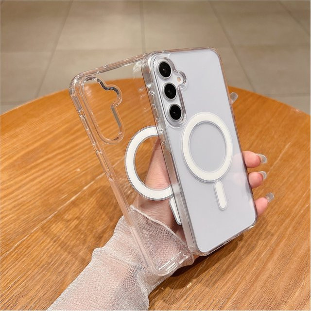 Ricestate Transparente Acryl-Magnet-Schutzhülle für Samsung Galaxy S26 S25 S24 S23 S22 Plus S21 FE Ultra mit Wireless Charging Unterstützung - Bild 1
