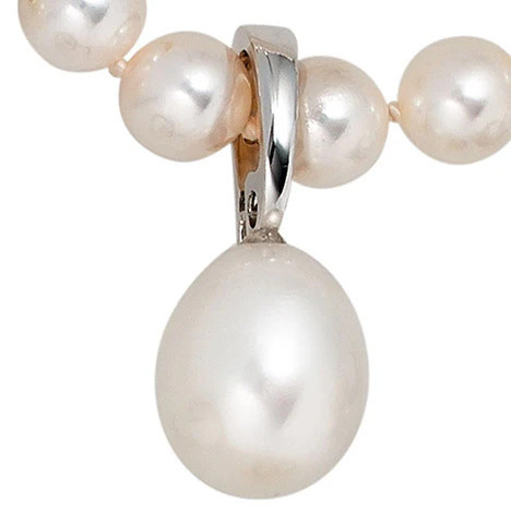 Colfem Anhänger 585 Weißgold, Perle, Unisex - Bild 1