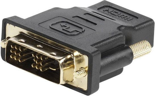 Vivanco HDMI DVI Adapter mit DVI-D Stecker und HDMI Buchse in Schwarz - Bild 1