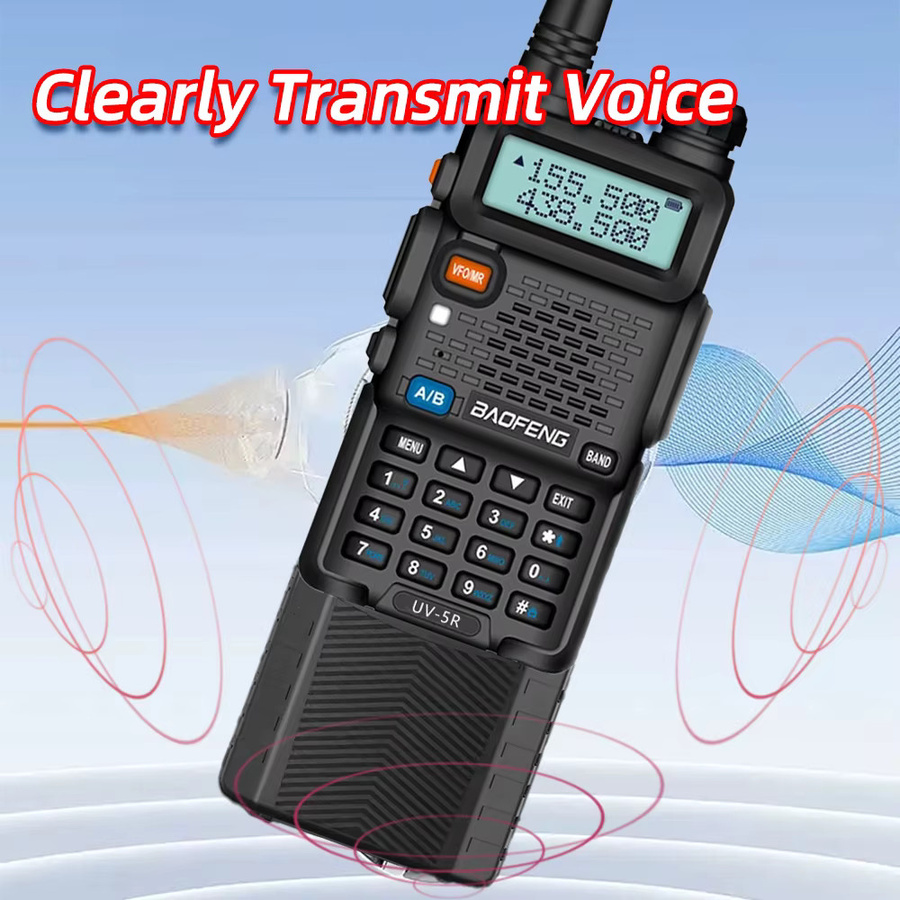 Baofeng UV-5R Handheld Walkie Talkie Dual-Band VHF UHF mit 128 Kanälen und FM Radio in Schwarz - Bild 4