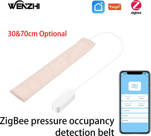 Tuya Zigbee Drucksensor Stressgürtel als Präsenzmelder für die Hausautomation, Farbe: Weiß - Bild 1