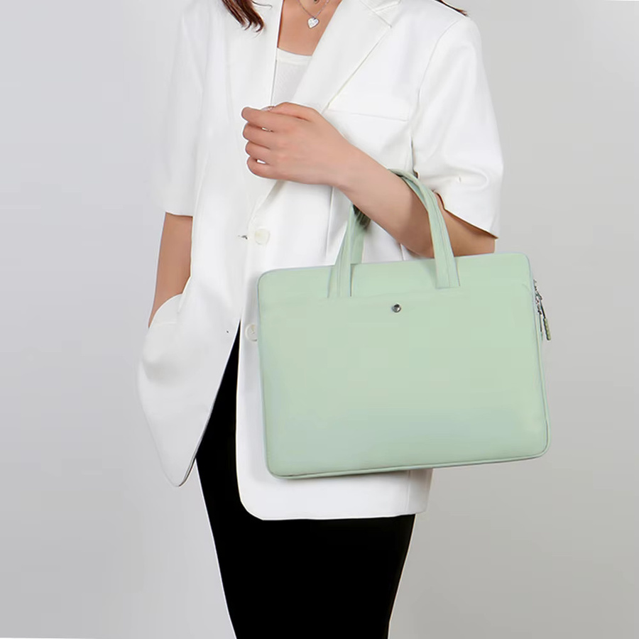 EMTRA Laptoptasche für Damen in Mintgrün, minimalistisches Design, stoßfeste Business-Aktentasche für 13,3 bis 15,6 Zoll mit großer Kapazität - Bild 1