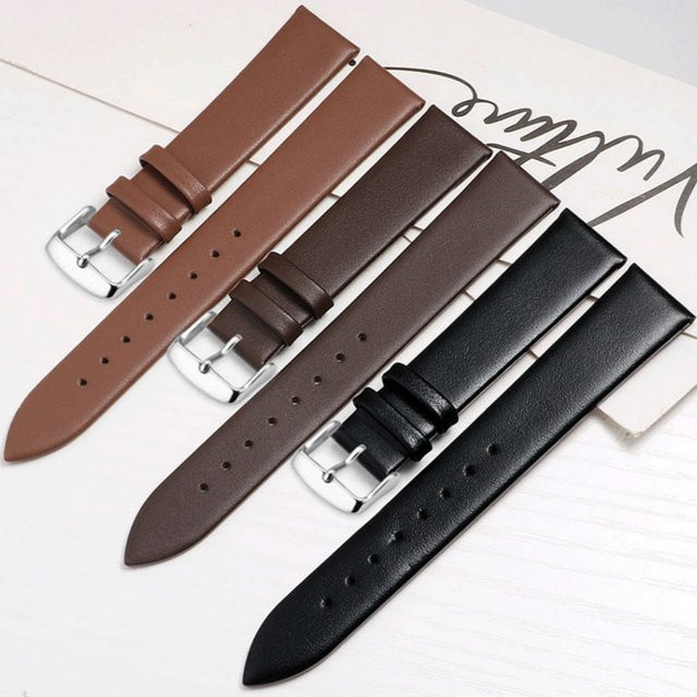 MULILAI Uhrenarmband Leder, Silber, Klassisch - Bild 1