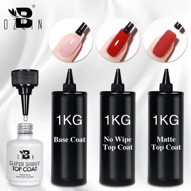 BOZLIN Top Coat UV-Basis-Gel-Nagellack, glänzend, 1 kg - Bild 1
