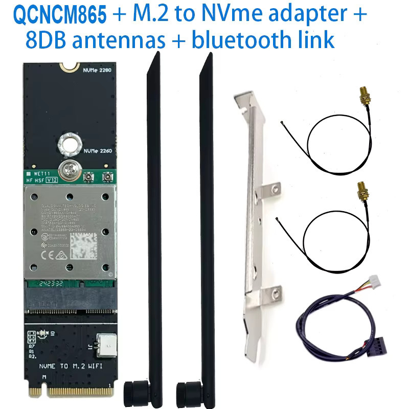 WDXUN WiFi 7 QCNCM865 Combo-Modul mit Bluetooth 5.3, bis zu 5,8 Gbps und 4K QAM, unterstützt Wi-Fi 6E und Wi-Fi 6 802.11ax - Bild 3