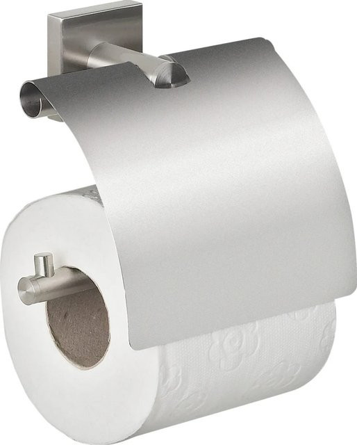 Spirella Toilettenpapierhalter Nyo-Steel Brushed mit Deckel aus Edelstahl in Silber Gebürstet - Bild 1