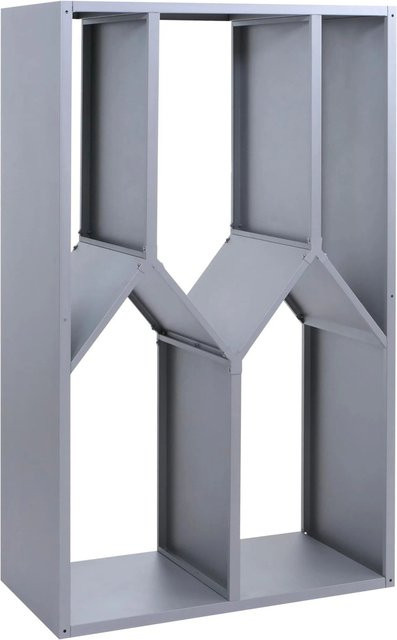 MCW Brennholzlager P76 Holzregal aus Metall in Grau, B/T/H: 160 x 95 x 50 cm - Bild 2