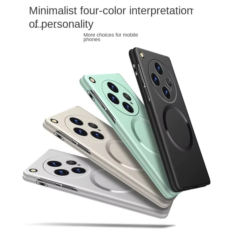MagSafe magnetische kabellose Ladegerät-Telefonhülle für OnePlus Open und Oppo Find N2, ultradünne Hartschale mit Kameraschutz, Farbe: Silber - Bild 6