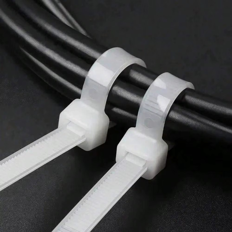 100 Stück Nylon-Kabelbinder aus Kunststoff in Schwarz und Weiß für Innenräume - Bild 3