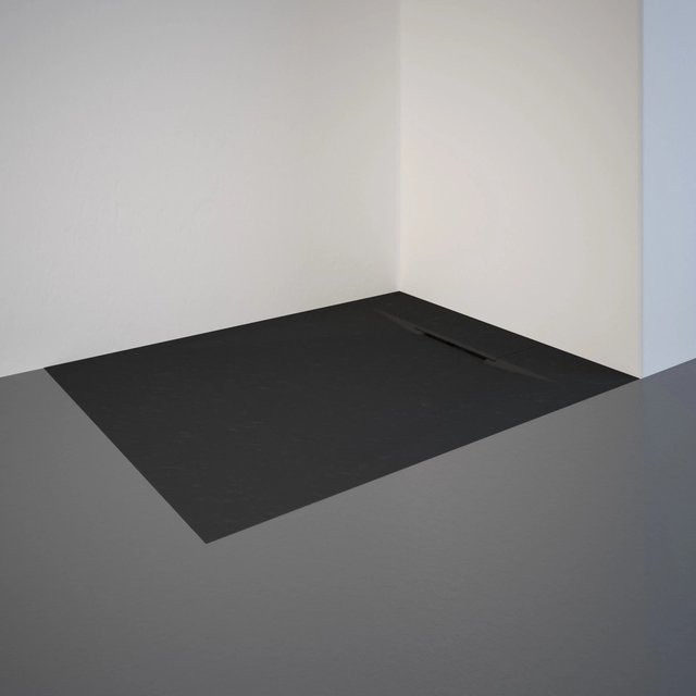 Schulte Duschwanne DWM-Tec aus Mineralguss, rechteckig, Anthrazit, B/T: 80 x 100 cm - Bild 1