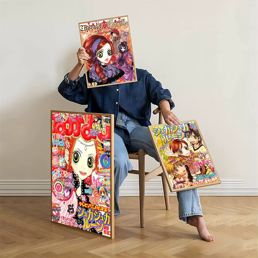 Beast Kingdom Anime Sugar Sugar Rune Film Klebeposter Vintage Dekoration Mehrfarbig B: 15,0 cm, H: 15,0 cm - Bild 2
