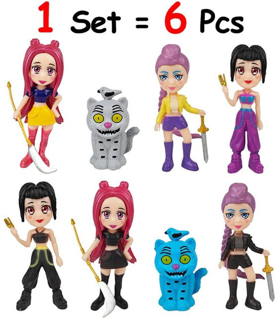 Fashnics Kpop Dämonenjagd Serie Mini Tiger Figur, 8-teiliges Set, grau, ab 14 Jahren - Bild 1